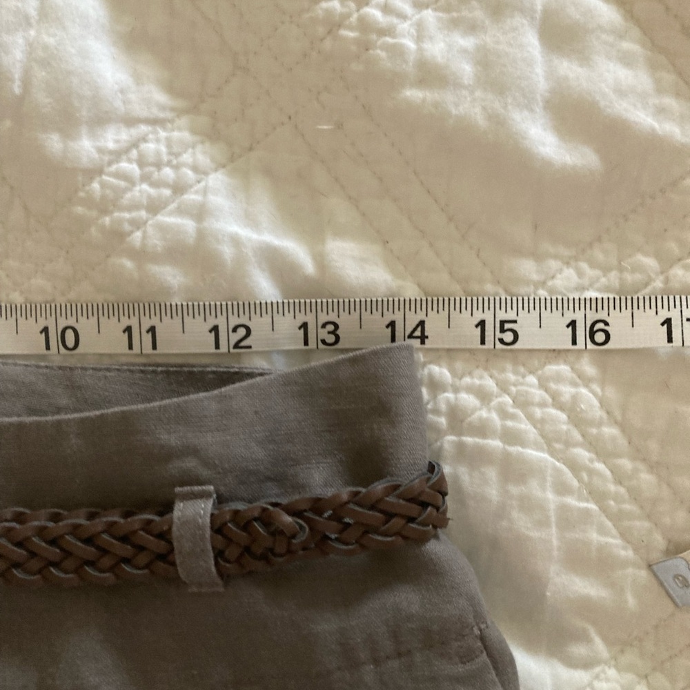 2/10.00 H&M Brown Linen Wide Leg Pants - Picture 5 of 9